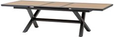 Hespéride Uitschuifbare tuintafel voor 10 personen van aluminium met houtlook AXIOME