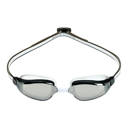 Aquasphere Aquasphere Unisex Adult Fastlane Goggles, Silver Titanium MIROR, L