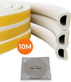 InnovaLand Tochtband Premium - 10 meter - Wit - Foam - D-profiel