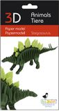 Fridolin 3D papieren dinosaurus model - Stegosaurus knutselpakket.