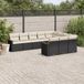 Prolenta Maison Exclusive - Tuinset voor de tuin, bestaande uit 10 delen met kussens, in zwart polyrotan