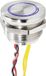 Renkforce RF-4707818 Bouton de commande avec piézo 1 voie Acier inoxydable, Bleu 24 V/0,3 A