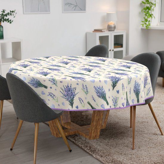 ANRO Tafelkleed Lavendel Paars Rond Ø140cm
