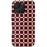 Selencia Vivid Backcover voor de Apple iPhone 16 Pro - Check This Burgundy