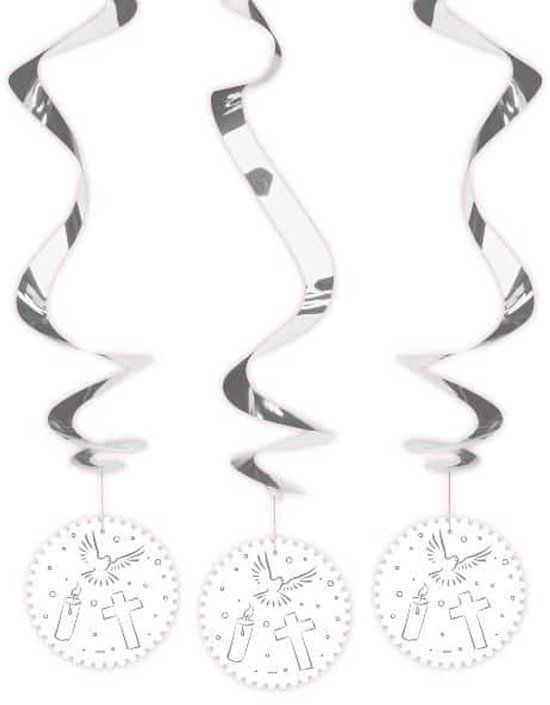 Folat - Spiraal Hangdecoratie Kommunion / 3 stuks
