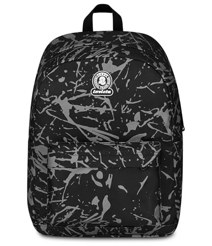 Invicta Ollie Fantasy rugzak met één vak, grijs, drinkfles, pc-tas 14 inch, schoolrugzak, meisjes en jongens, Grijs, Eén maat, modern