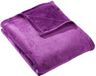HYSEAS HS Fluwelen pluche plaid, fleece deken voor thuis, effen micro-pluche deken, 127 bij 152 cm, paars