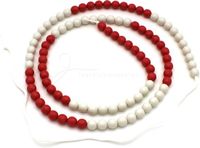 WISSNER RE-Plastic Kralenketting Rood/Wit