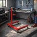 QEENTOE Support moteur, support moteur jusqu'à 570 kg, support de boîte de vitesses avec roulettes, rotatif à 360°. Support pour garages et ateliers. Rouge