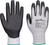 Portwest Grip 13 PU Diamond Gebreide Handschoen (Pk12) - Grijs/zwart - XXL