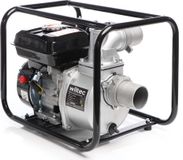 Wiltec benzine dompelpomp, 4 kW, 48.000 liter per uur, 28 meter opvoerhoogte, waterpomp voor de tuin met 80 mm (3") aansluiting, 4-takt motor