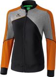 Erima Premium One 2.0 Trainingsvest Dames - Zwart / Grey Melange / Neon Oranje | Maat: 34