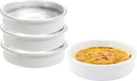 Cosy & Trendy Creme brulee schaaltjes - 4x - porselein - wit - dia 12 cm
