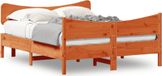 Maison Exclusive - Lit en bois massif sans matelas, brun chaud, 140x200 cm