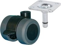Dörner + Helmer 761335 Dubbele wielen, Wieldiameter: 35 mm, Draagvermogen (max.): 70 kg, 1 stuk(s)
