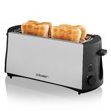 Cloer 3710 Broodrooster met lange sleuf voor 2 schijven, 1380 W, geintegreerde broodjesopzet, hefinrichting, Kruimellade, mat warmte-geïsoleerde metalen behuizing