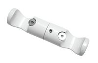 GARDINIA Plafondsteun-adapter voor gordijnroedes, voor 2 roedes, open, alle montage-onderdelen inbegrepen; diameter: 20 mm; wit
