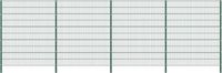 vidaXL Schuttingpaneel met palen ijzer 694,5x200 cm groen