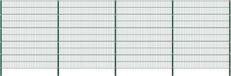 vidaXL Schuttingpaneel met palen ijzer 694,5x200 cm groen