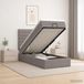 Maison Exclusive Lit Ottoman exclusif, avec matelas et éclairage LED taupe, dimensions 90 x 200 cm, revêtement en tissu