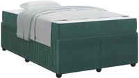 vidaXL Cadre de lit Vert foncé 120 x 200 cm Tissu