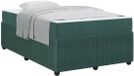 vidaXL Cadre de lit Vert foncé 120 x 200 cm Tissu