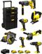 STANLEY FatMax V20 STANLEY FatMax Set SVK700 (SFMCH900 + SFMCG400 + SFMCD711 + SFMCF800 + SFMCS500 + SFMCS600 + SFMCL020 + 3x 2,0Ah accu's + oplader + transportkoffer)