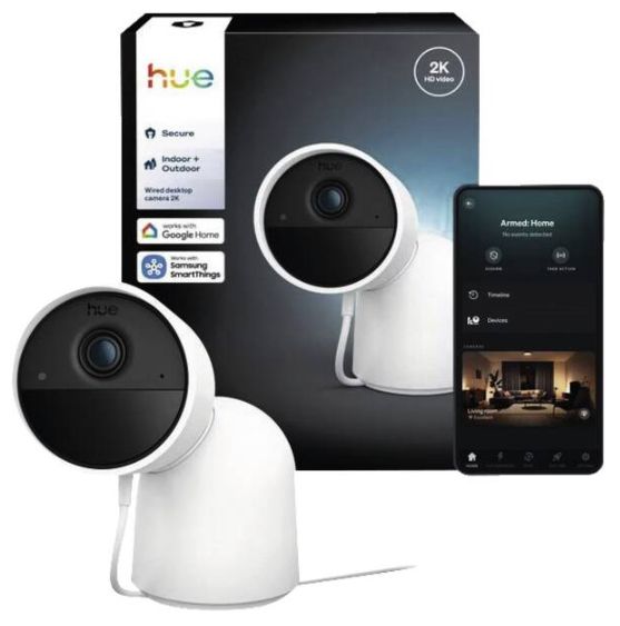 Hue Secure 2K Dome Binnen Beveiligingscamera - Wit