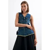 Desigual midi spijkerjurk - mediumblauw