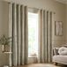 Catherine Lansfield Gordijn van gecrasht fluweel met ophangogen, polyester, naturel, 229 x 229 cm