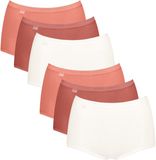 sloggi Midislip Basic+ Maxi Vrouwen MULTIPLE COLOURS 21 Effen Katoen/Elastaan 6 Stuks