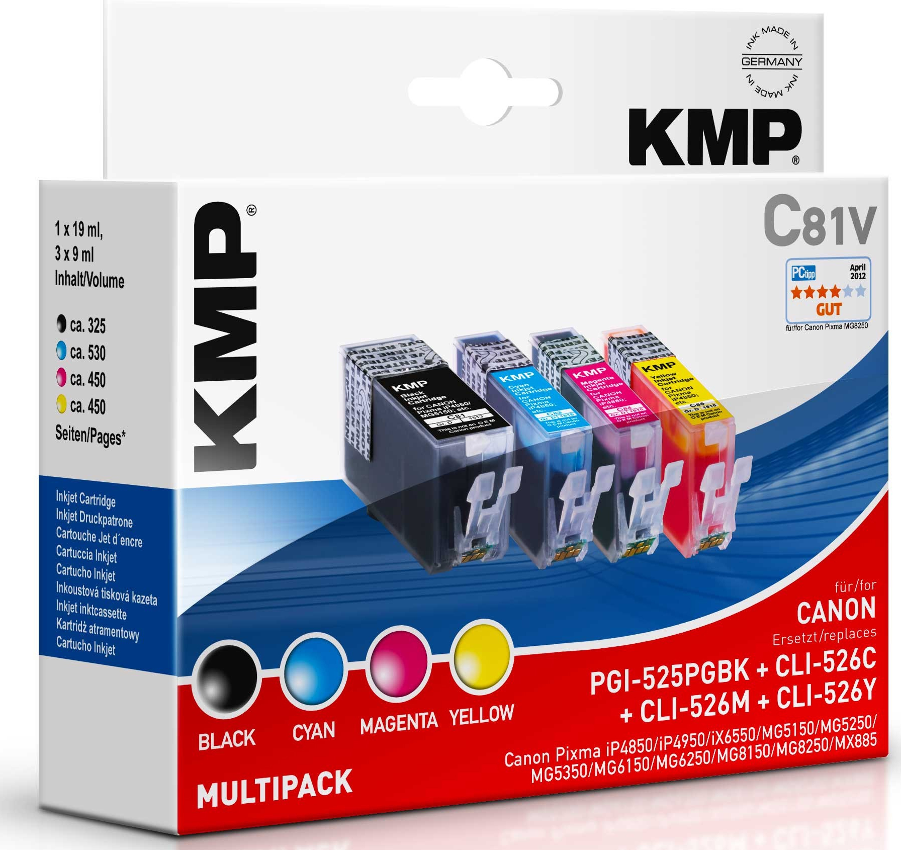 KMP C81V single pack / cyaan, geel, magenta, zwart