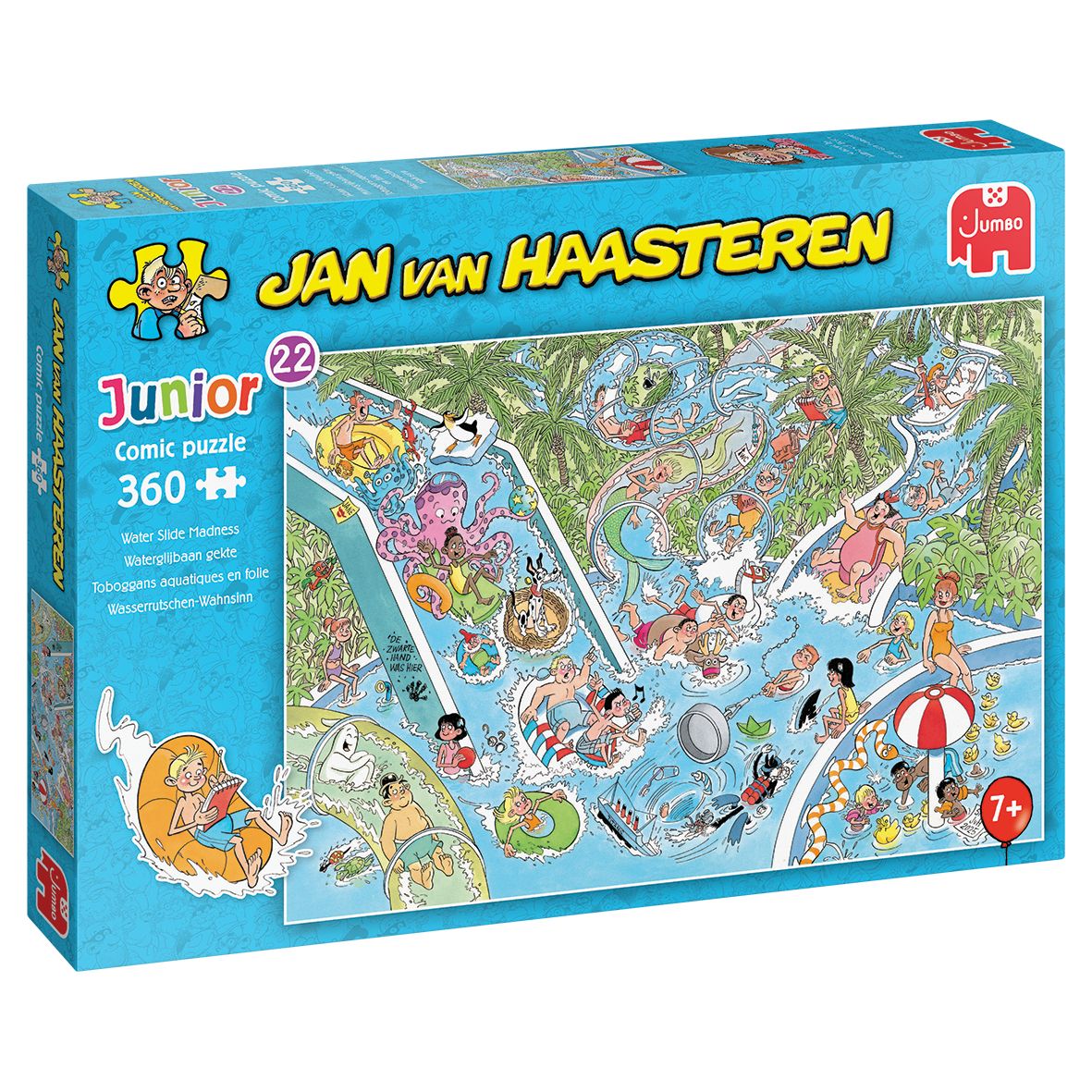 Jumbo Jan van Haasteren Junior 22 - Waterglijbaan gekte - 360 stukjes puzzel - Legpuzzel voor kinderen - Vanaf 7 jaar