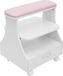 StarTech Mobiele make-up trolley - salon trolley - voor manicure en pedicure - met houten frame - draagvermogen 50 kg - met wielen - roze