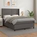 Maison Exclusive - Lit boxspring avec matelas, gris, 140 x 190 cm, similicuir