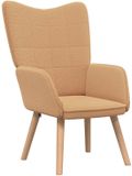 vidaXL Fauteuil Beige Sherpa Stof 62 x 67 x 95,5 cm