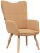 vidaXL Fauteuil Beige Sherpa Stof 62 x 67 x 95,5 cm