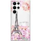 ERT GROUP mobiel telefoonhoesje voor Samsung S22 ULTRA origineel en officieel erkend Babaco patroon Paris 001 optimaal aangepast aan de vorm van de mobiele telefoon, gedeeltelijk bedrukt
