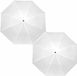 Merkloos / Sans marque Giving Europe B.V. Kleine opvouwbare/inklapbare zak paraplu van 35 cm - 2x stuks - wit - dia 93 cm