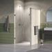 Brauer Void - Porte battante - Verre transparent - 100 x 200 cm - incl. Revêtement verre - PVD Acier inoxydable couleur brossé