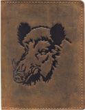 Greenburry - Vintage animal wallet - wild boar - men - brown