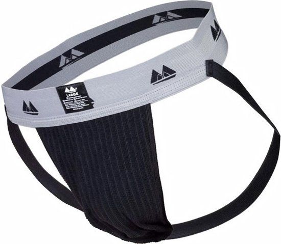 MM Original Edition MM Sports Original Edition Swimmer/Jogger Jockstrap 2 inch Black - MAAT S