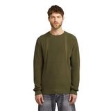 G-STAR Structure r knit Heren Trui - dark olive