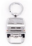 BRISA VW Collection - Volkswagen sleutelhanger accessoire sleutelhanger met bierflesopener in T3 Bulli Bus design (wit)