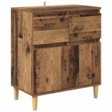 vidaXL Dressoir Oud Hout 60 x 35 x 70 cm Bewerkt hout
