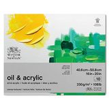 Winsor & Newton 6532010 Olieverfpapier in blok - 10 vellen 40,6 x 50,8 cm, 230 g/m², wit