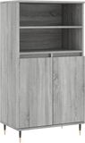 vidaXL Hoge kast, grijs Sonoma, 60x36x110 cm, houtvezel