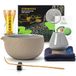 TEANAGOO Set de matcha (7 pièces), set de préparation de matcha, bol à matcha avec bec verseur, fouet à matcha en bambou (chasen), cuillère (chashaku), support de fouet, set de thé. N2, gris foncé