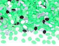 Decoratieve edelstenen van acryl, ovaal, neongroen, 6 x 8 mm, 5000 stuks.
