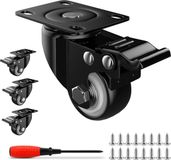 Zwenkwielen / Trolley Wielen voor Meubels - Rubberen Zware Wielen - Heavy Duty Castors /Transportwielen - 180kg